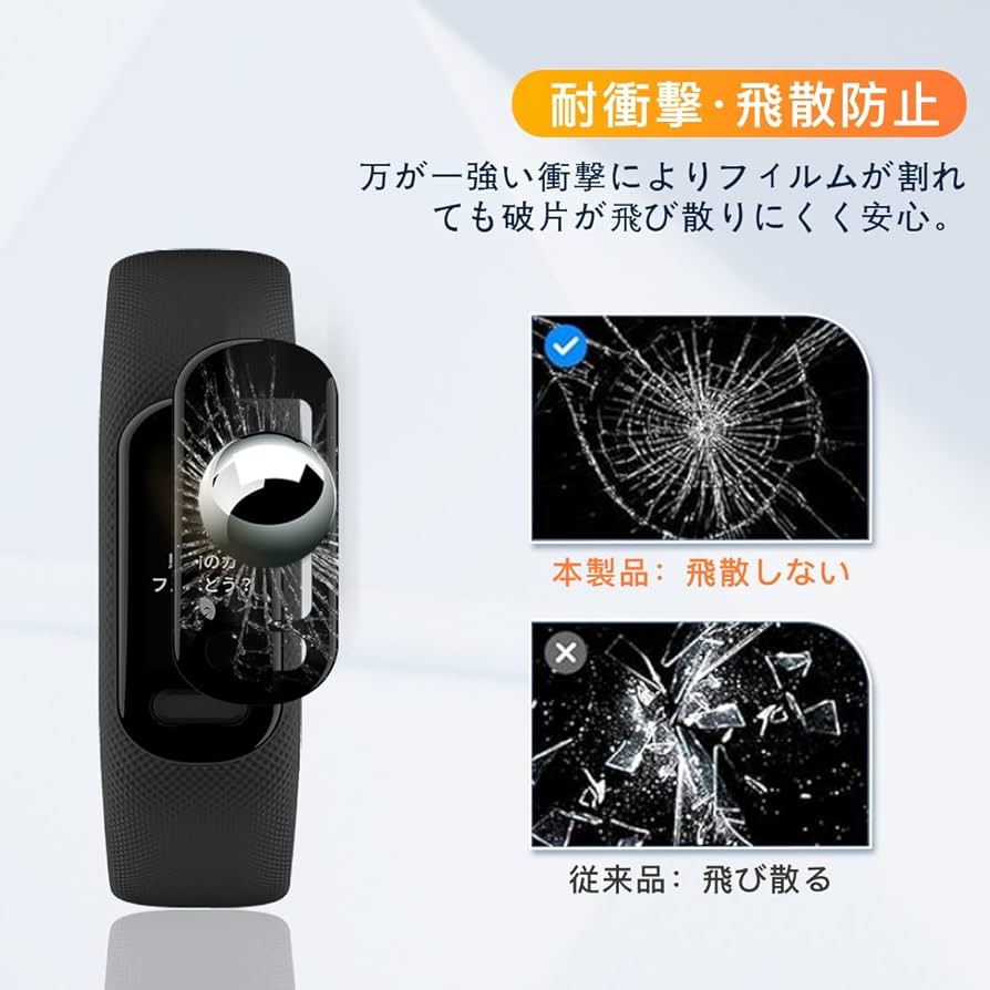 GARMIN - GARMIN vivosmart 5 Black L【保護フィルム付】 Garmin Vivosmart 5 Smart Fitness and Health Activity Tracker